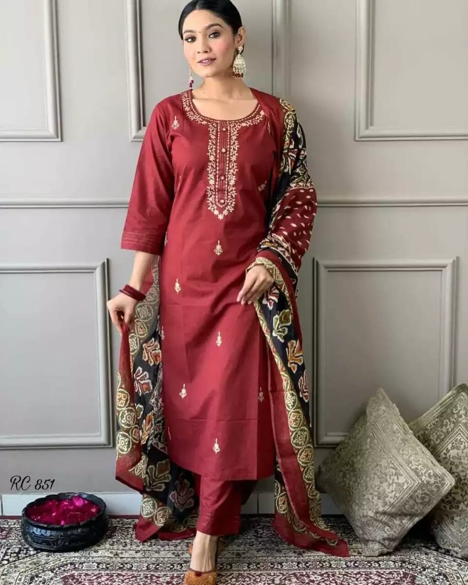Kalaai Fashion Cotton Printed Wholesale Kurti With Bottom Dupatta Manufacturers
